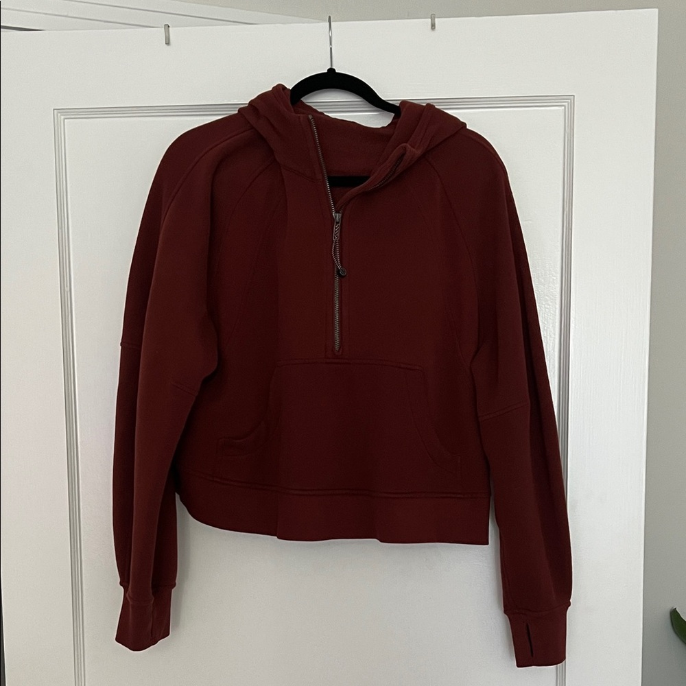 Lululemon Burgundy Scuba Quarter Zip